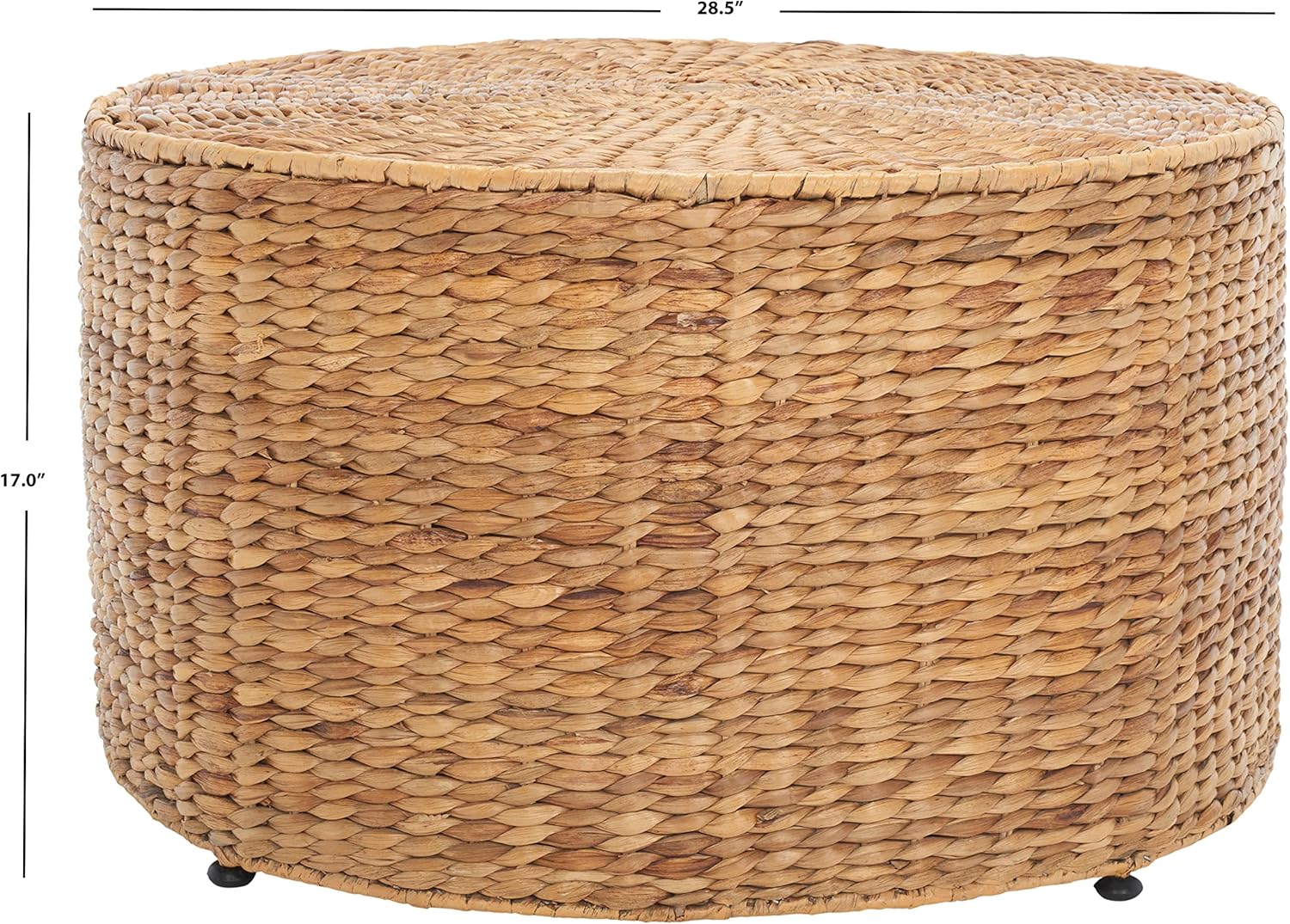 SAFAVIEH Home Collection – Jesse Wicker Coffee Table, Fully Assembled, Natural Fiber Accent Coffee Table with Iron Legs, Modern Coastal Style (SEA7035A)